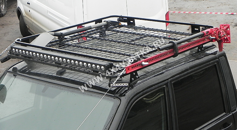 Багажник экспедиционный PGT-B.13.02 на Niva 3 дв. 1500х1250х120 с креплениями на водостоки